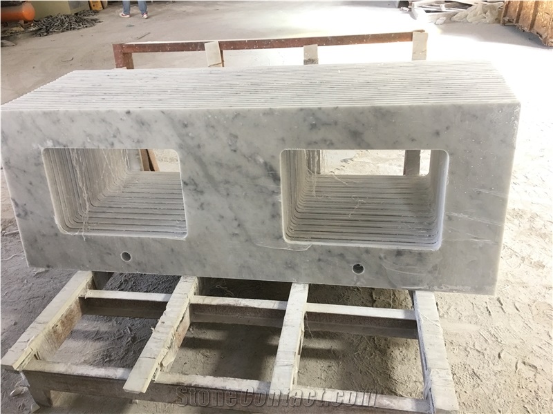 Bianco Carrara White Marble Polished Bath Top Countertop