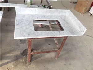 Bianco White Carrara Marble Bathroom Vanity Top