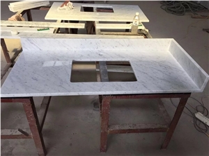 Bianco White Carrara Marble Bathroom Vanity Top
