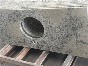 Blue Ice Polished High Quality Granite Vanity Top For Hotel