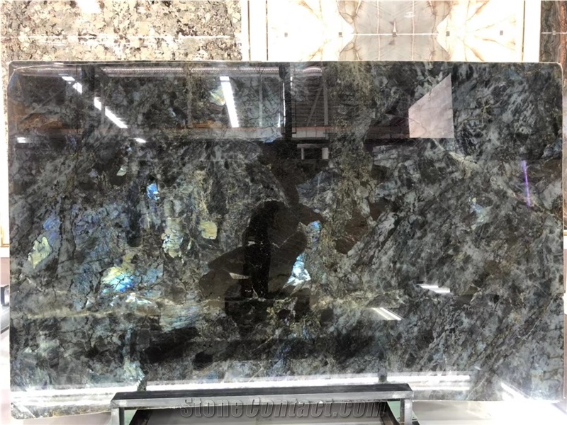 Blue Labradorite Granite Polished Slab Tile