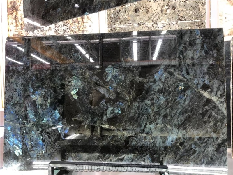 Blue Labradorite Granite Polished Slab Tile