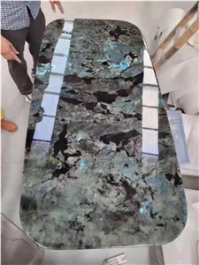Blue Labradorite Granite Polished Slab Tile
