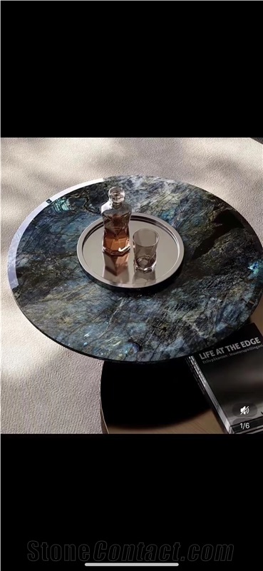 Blue Labradorite Granite Polished Slab Tile