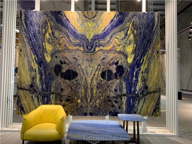 Blue Sodalite Granite Polished Slab Tile
