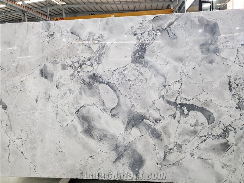 Brazil Calacatta Grey Marble Polished Slab Tile