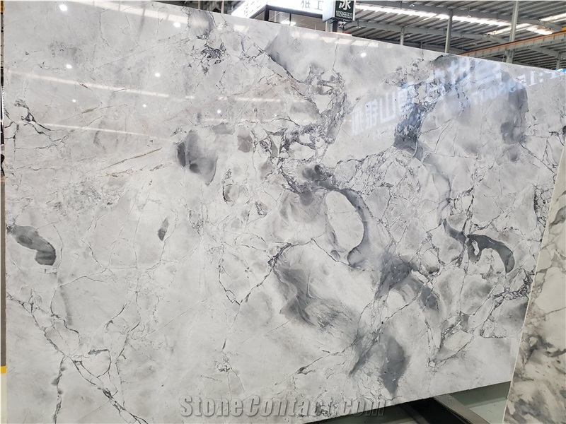 Brazil Calacatta Grey Marble Polished Slab Tile