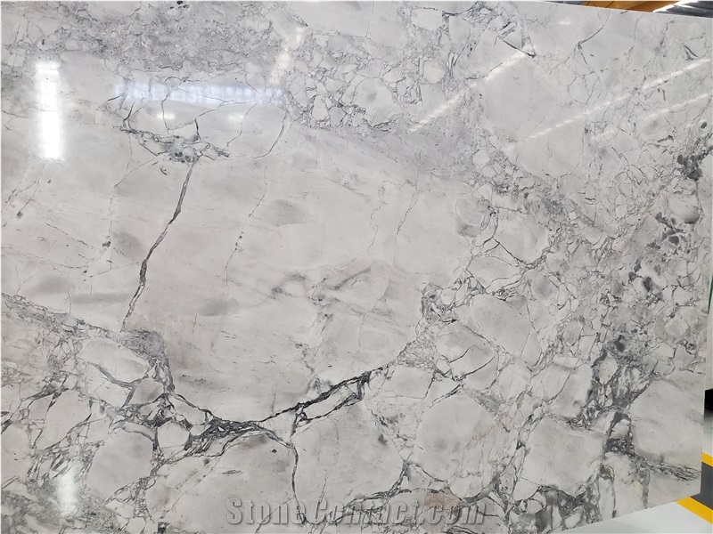 Brazil Calacatta Grey Marble Polished Slab Tile