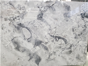 Brazil Calacatta Grey Marble Polished Slab Tile
