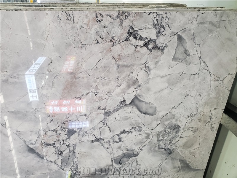 Brazil Calacatta Grey Marble Polished Slab Tile