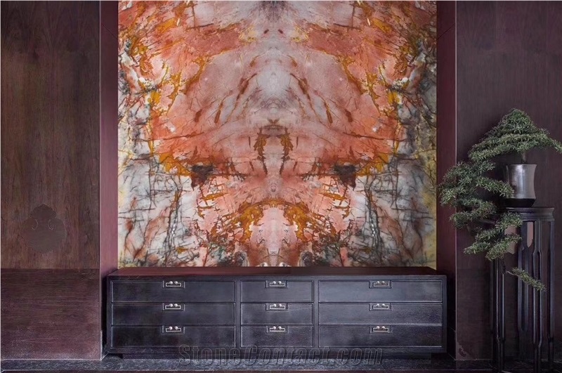 Brazil Cosmopolitan Red Quartzite Slab Wall Tile