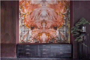 Brazil Cosmopolitan Red Quartzite Slab Wall Tile