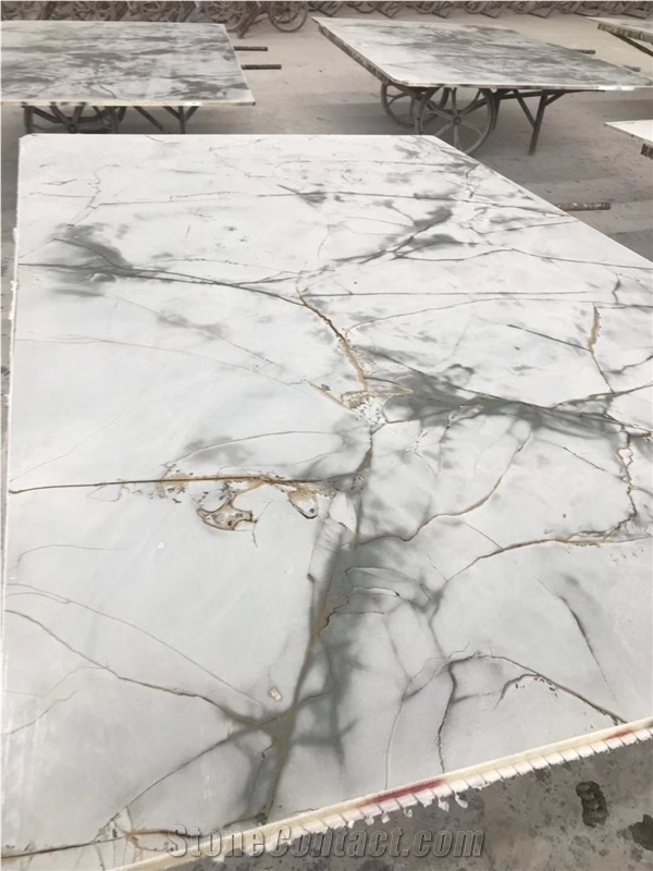 Calacatta Grey Quartzite Polished Kitchen Countertops