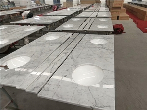 Carrara White Marble High Quality Polished Bath Top