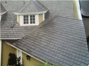 China Natural Split Surface Slate Floor Tile Black Stone