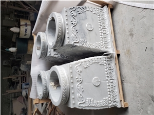Church Interior White Marble Column For Project