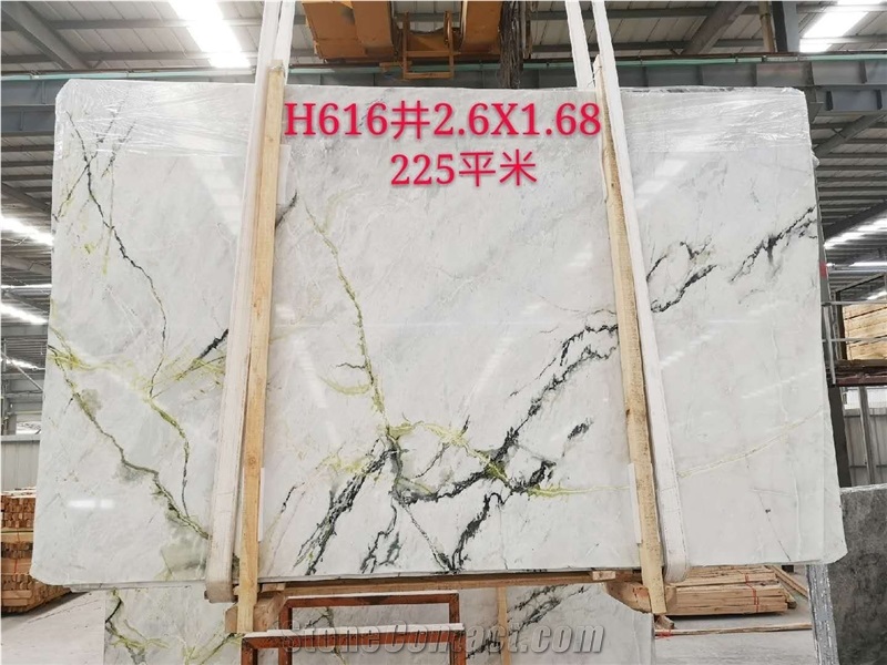 Clivia Green Marble Polished Marble Slab Floor Tile