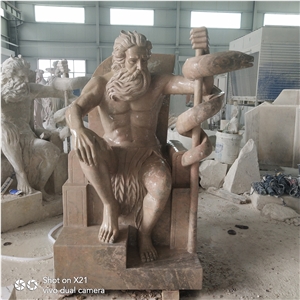 Customized Design Brown Marble Human Sculpture