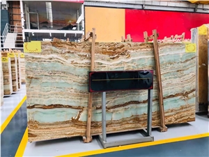 Green Jade Onyx Luxury Polished Slab Tile