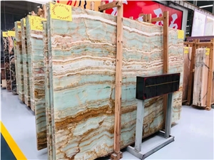 Green Jade Onyx Luxury Polished Slab Tile