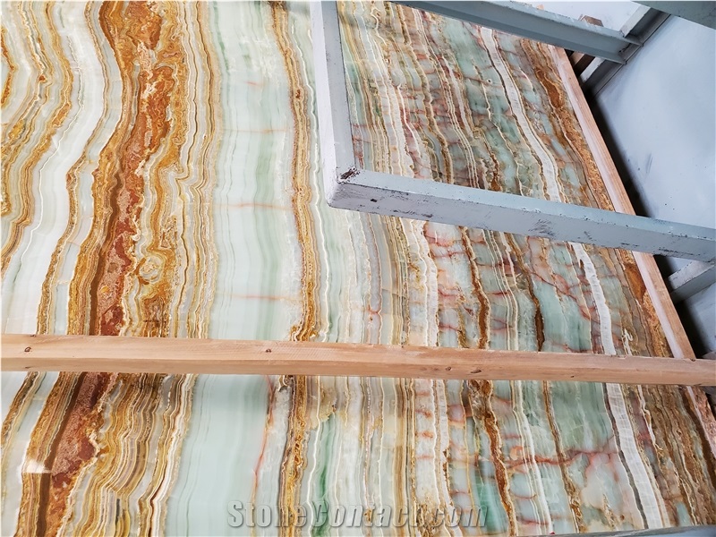 Green Jade Onyx Luxury Polished Slab Tile