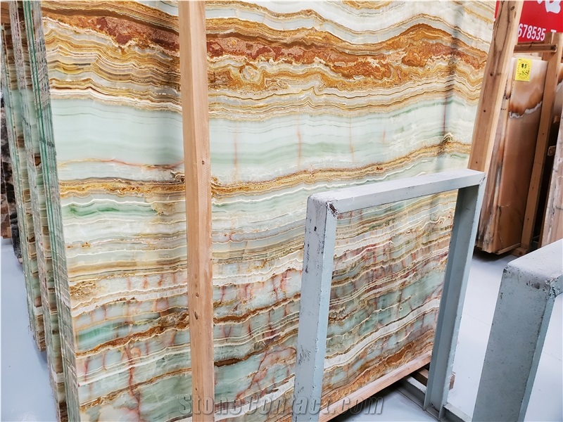 Green Jade Onyx Luxury Polished Slab Tile