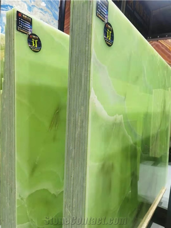 Green Onyx Slab Jade Luxury Polished Slab Tile