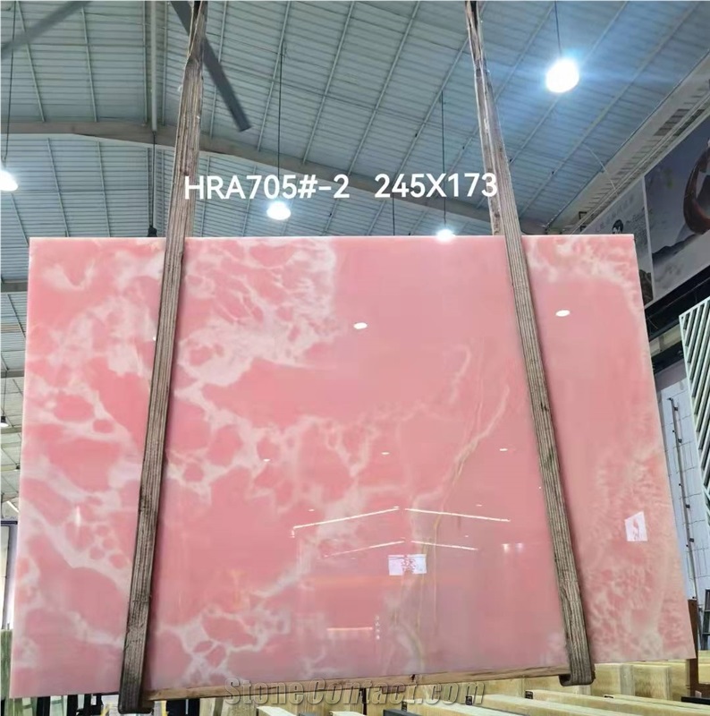 High Quality Pink Onyx Polished For Background Wall