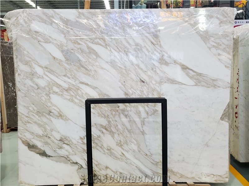 Italy Calacatta Gold Marble White Marble Slab Tile