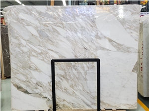 Italy Calacatta Gold Marble White Marble Slab Tile