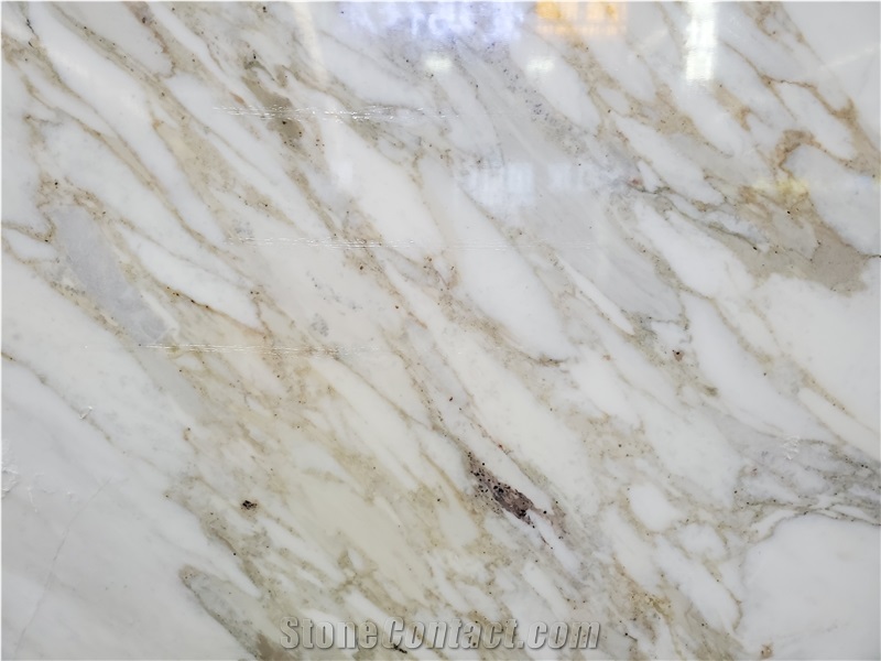 Italy Calacatta Gold Marble White Marble Slab Tile