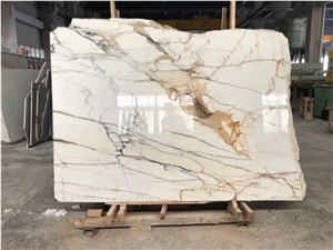 Luxury Italy Calacatta Gold Marble High Quality Slab