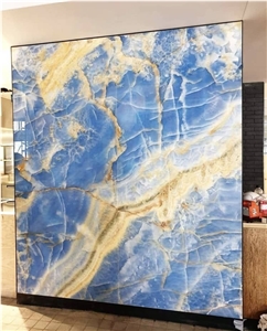 Natural Blue Onyx Luxury Polished Slab Tile