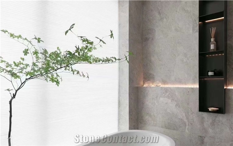 Natural Castle Grey Marble High Quality Polished Slab