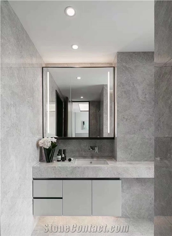 Natural Castle Grey Marble High Quality Polished Slab