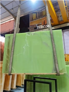 Natural Green Onyx Jade Polished Slab Tile