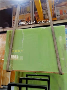 Natural Green Onyx Jade Polished Slab Tile