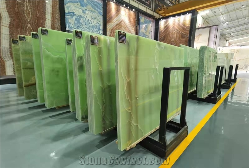 Natural Green Onyx Jade Polished Slab Tile