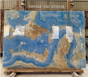 Natural Stone Blue Onyx Polished Wall Slab Tile