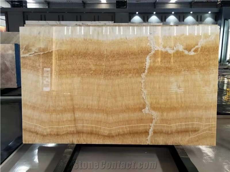 Natural Yellow Honey Onyx Jade Slab Tile