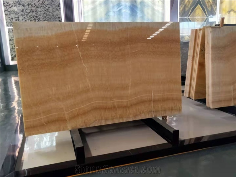 Natural Yellow Honey Onyx Jade Slab Tile