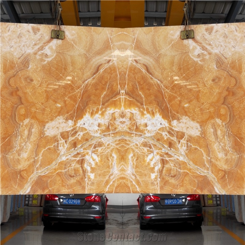 Natural Yellow Honey Onyx Jade Slab Tile