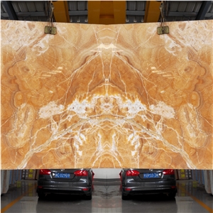 Natural Yellow Honey Onyx Jade Slab Tile