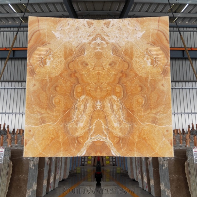 Natural Yellow Honey Onyx Jade Slab Tile
