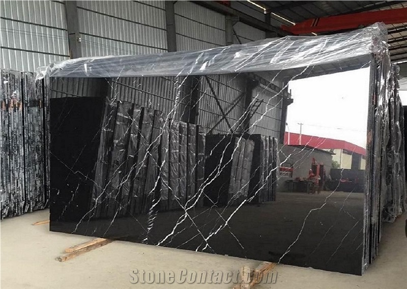 Nero Marquina Black Marble Natural Marble Slab