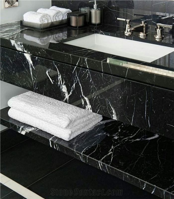 Nero Marquina Black Marble Natural Marble Slab