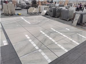 Page Grey Marble Popular Slab With Beige Vein