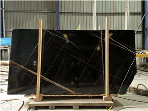 St. Laurent Black Gold Marble Natural Polished Slab Tile St. Laurent Black Gold Marble Natural Polished Slab Tile