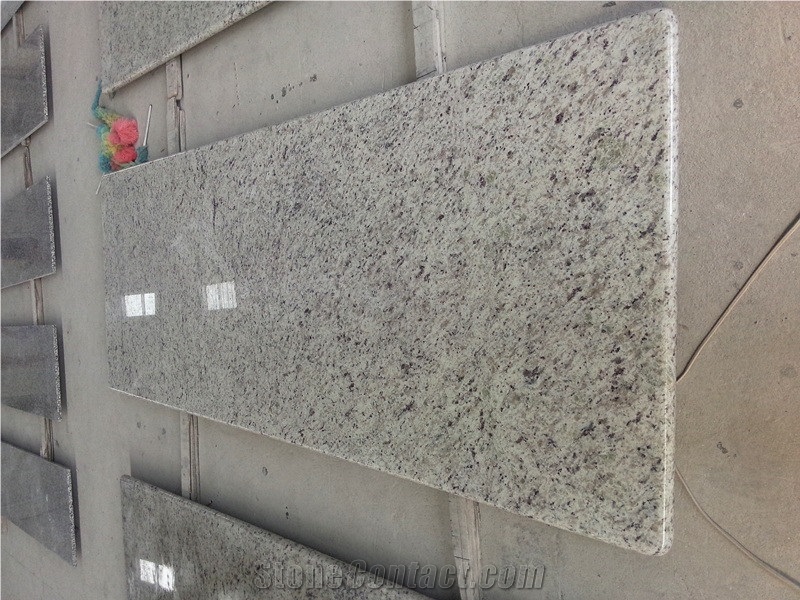 White Rose Granite Polished Kitchen Countertops Island Top