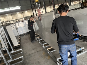 White Calacatta Sintered Stone Slab Wall